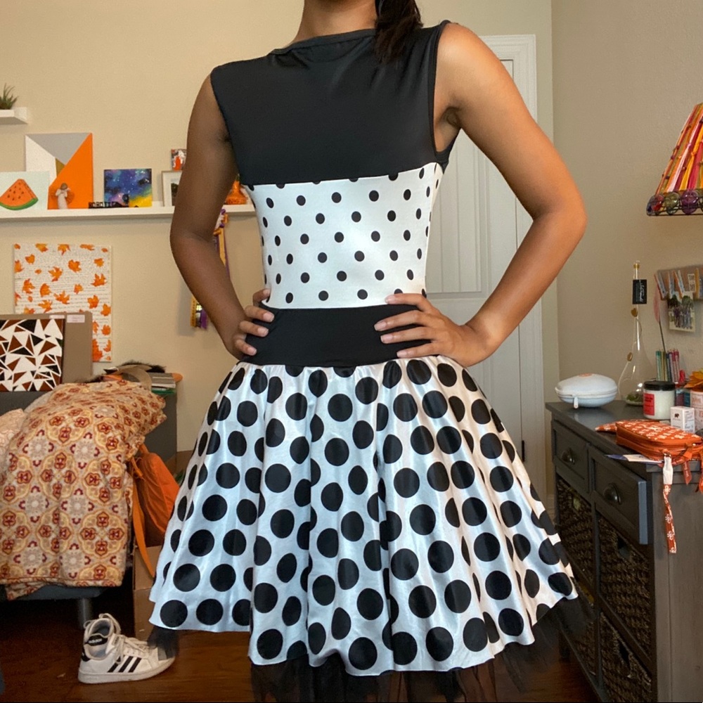 Black and White Polka Dot Dress